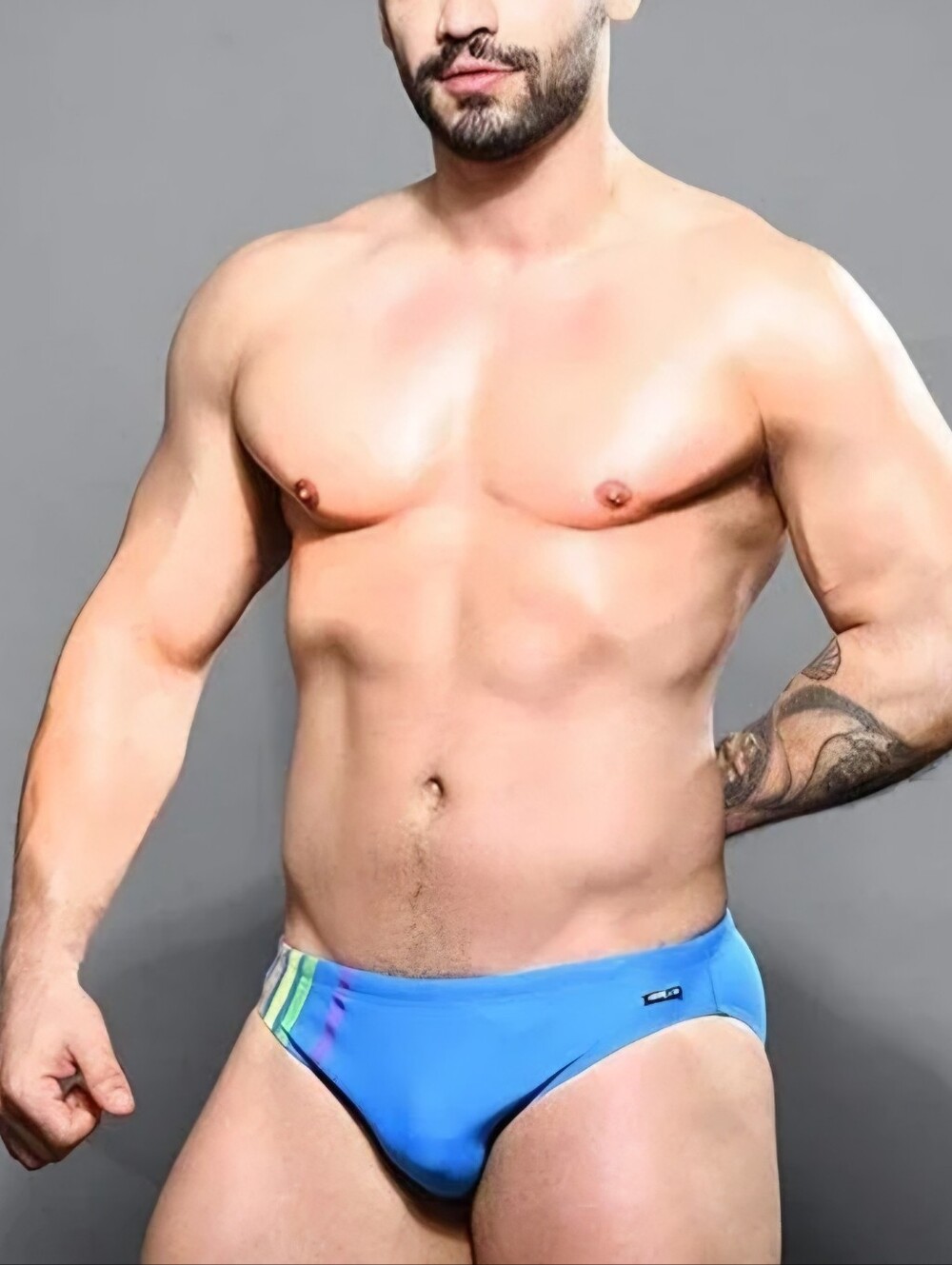Andrew Christian California Pride Bikini Blue Small *Read*